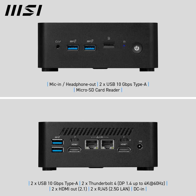 MSI Cubi NUC 1M, Intel Core 5 120U (14th Gen) - Mini PC (Barebone)