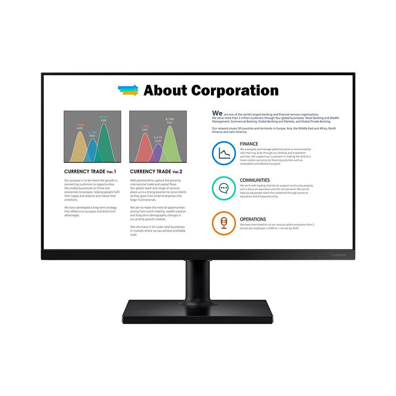 Samsung F24T450FQR - T45F Series - LED monitor - Full HD (1080p) - 24"