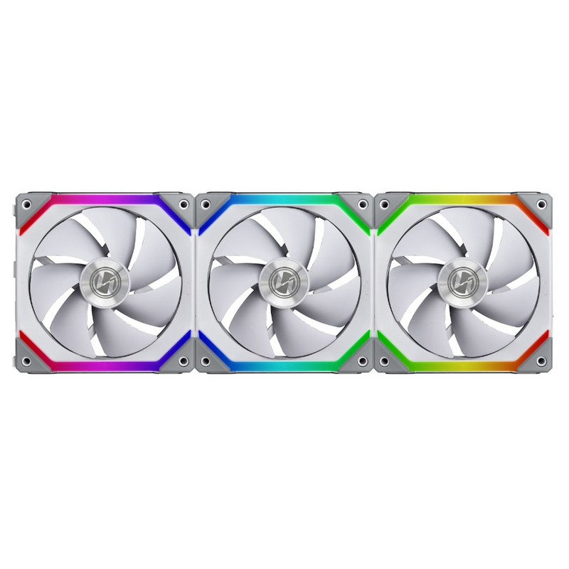 Lian-Li UNI SL120 Addressable RGB White 120mm Fan Triple Pack with Controller