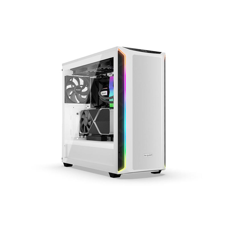 be quiet! Shadow Base 800 DX, ARGB, White, Mid Tower w/ Tempered Glass Window, 3x 140mm Fans, USB 3.2 Gen2,E-ATX/ATX/mATX/mITX