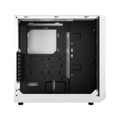 Fractal Design Focus 2 (White TG) Gaming Case w/ Clear Glass Window, ATX, 2 Fans, Mesh Front, Innovative Shroud System