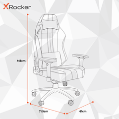 X Rocker | ONYX Office Gaming Chair - Stone/Slate Grey