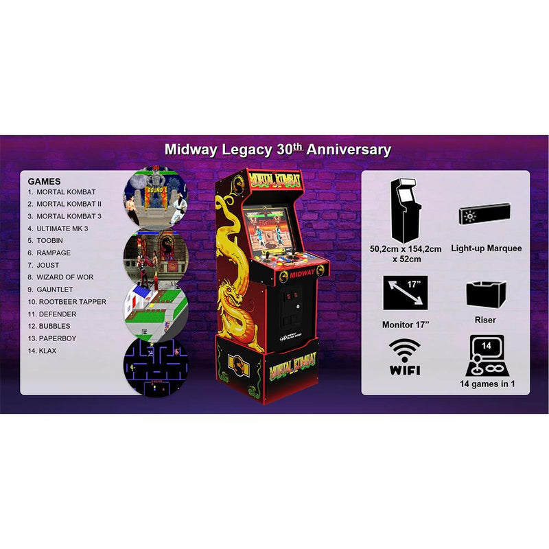 Mortal Kombat Midway Legacy 14-in-1 Wifi Enabled Arcade Machine