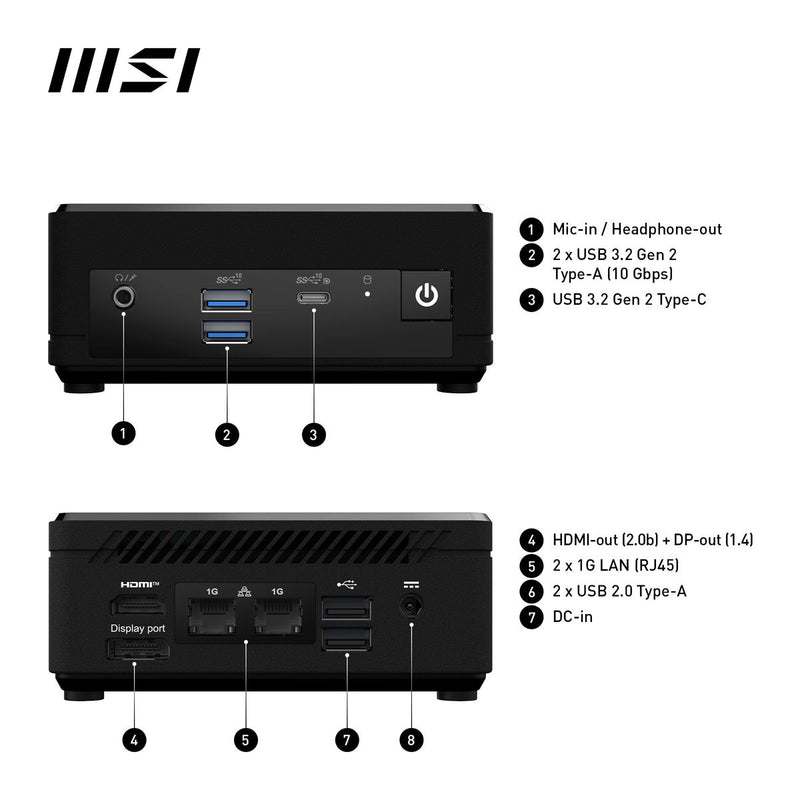 MSI Cubi N ADL Intel N100 - Mini PC (Barebone)