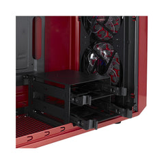 Fractal Design Focus G (Mystic Red) Gaming Case w/ Clear Window, ATX, 2 White LED Fans, Kensington Bracket, Filtered Front, Top & Base Air Intakes