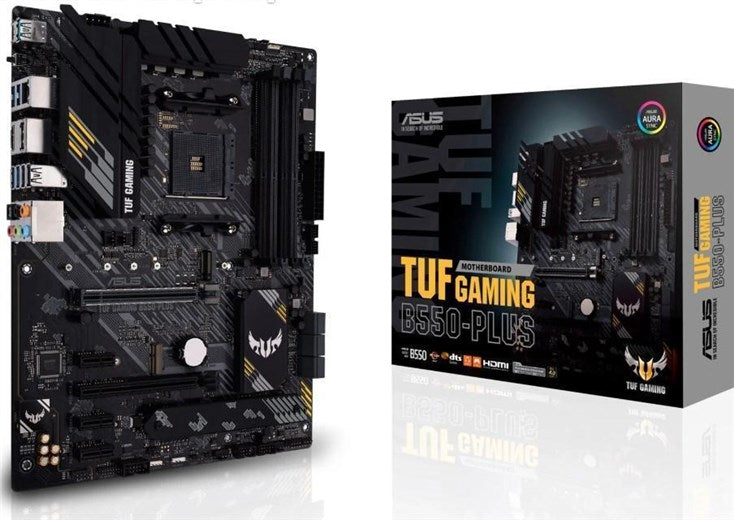 Asus TUF GAMING B550-PLUS, AMD B550 Motherboard, AM4, ATX, 4 DDR4, HDMI, DP, XFire, 2.5GB LAN, PCIe4, RGB Lighting, M.2