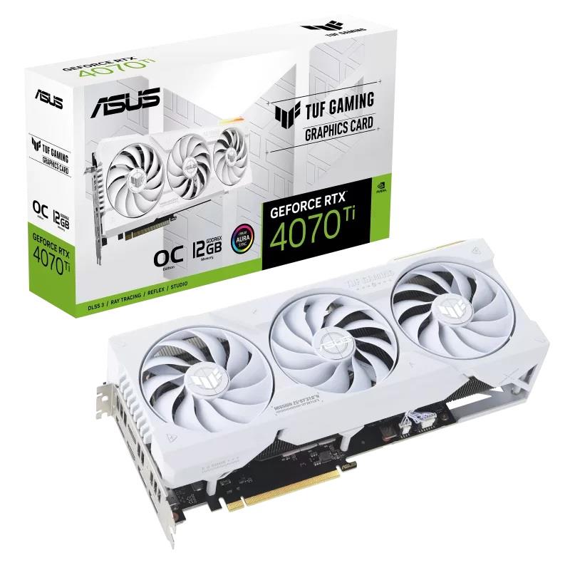 Asus TUF GAMING RTX4070 Ti White OC, PCIe4, 12GB DDR6X Graphics Card