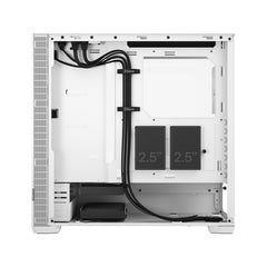 Fractal Design Pop Silent (White TG) Gaming Case w/ Clear Glass Window, ATX, Sound-Damping & Steel Foam, 3 Fans