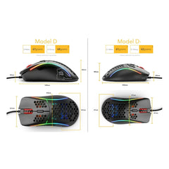 Glorious Model D- USB RGB Optical Gaming Mouse - Matte Black (GLO-MS-DM-MB)