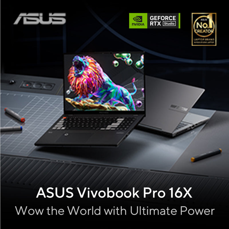 Asus VivoBook Pro Intel Core i7, 16GB RAM, 1TB SSD, RTX 4070, 165Hz, 16", Windows 11 Laptop (K6604JI-K8055W)