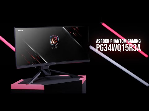 ASRock 34" 165Hz FreeSync Premium WQHD Curved Monitor (PG34WQ15R3A)