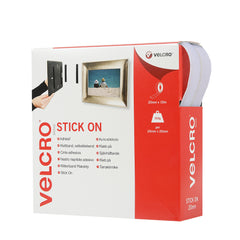 Velcro Sticky Hook and Loop Strip 20mmx10m White