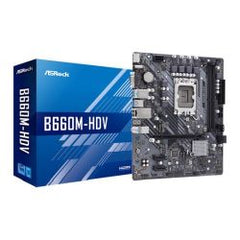 Asrock B660M-HDV, Intel B660, 1700, Micro ATX, 2 DDR4, VGA, HDMI, DP, PCIe4, 2x M.2