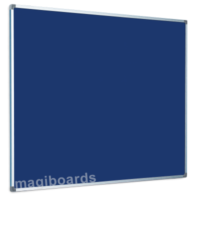 Magiboards Slim Frame Blue Felt Noticeboard Aluminium Frame 2400x1200mm DD