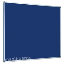 Magiboards Slim Frame Blue Felt Noticeboard Aluminium Frame 2400x1200mm DD