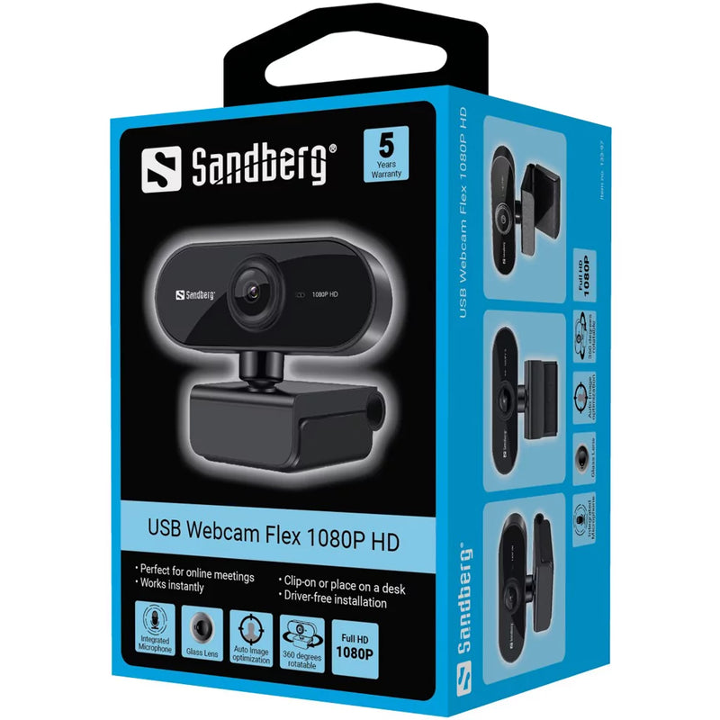 Sandberg USB Flex FHD 2MP Webcam with Mic