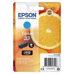 Epson 33 Oranges Cyan Standard Capacity Ink Cartridge 4.5ml - C13T33424012