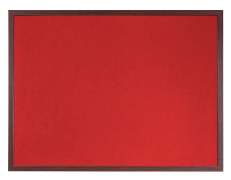 Bi-Office Earth-It Red Felt Noticeboard Cherry Wood Frame 1800x1200mm DD