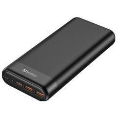 Sandberg 20000 mAh Powerbank, USB-A, QC 3.0, USB-C PD 65W Fast Charge, 5 Year Warranty