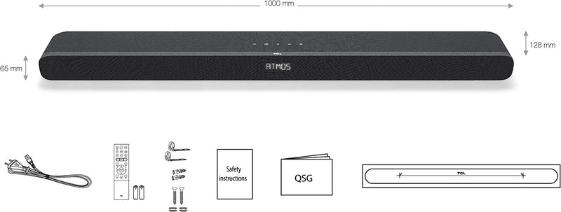 TCL TS8111 - Sound bar - Wireless - Bluetooth - Shadow Black