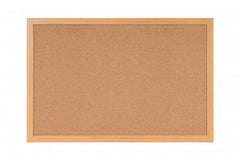 Bi-Office Earth-It Cork Noticeboard Oak Wood Frame 900x600mm DD