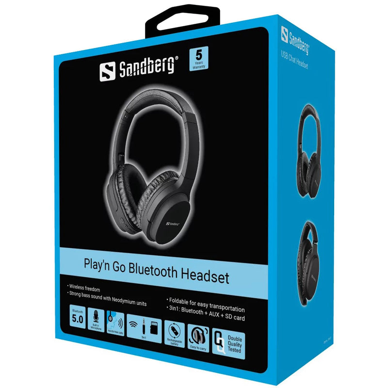 Sandberg Play & Go Bluetooth Headset with Microphone