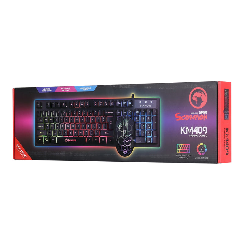 Marvo Scorpion KM409 Gaming Keyboard and Mouse Bundle