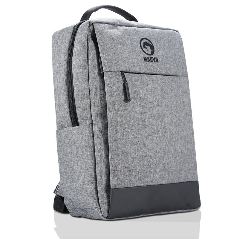 Marvo Laptop 15.6" Backpack with USB Charging Port - Grey