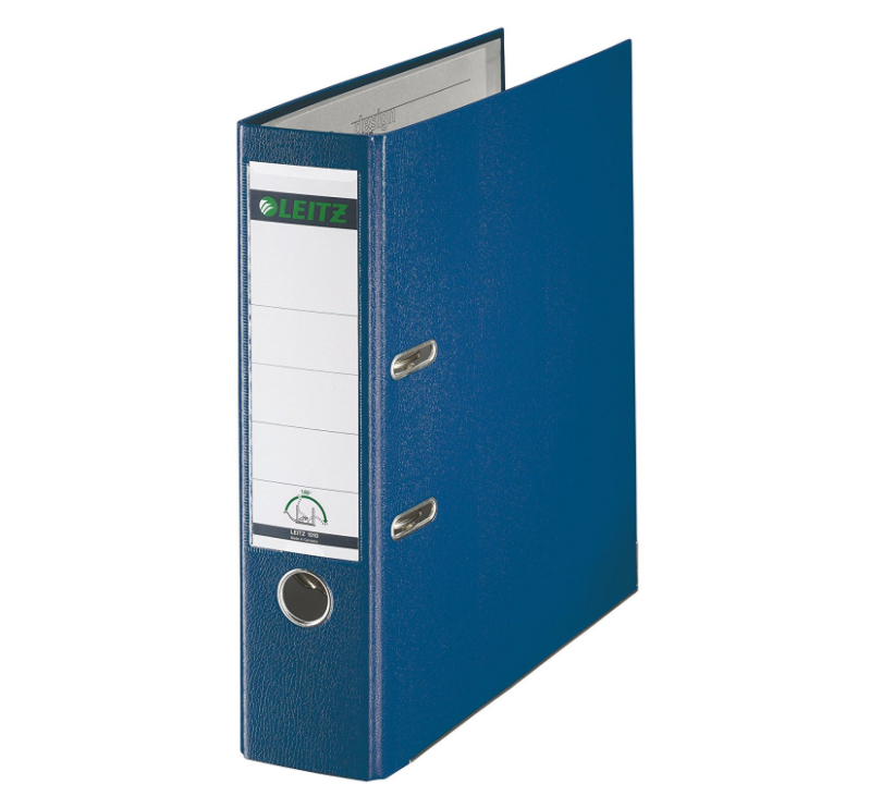 Leitz 180 Lever Arch File Polypropylene A4 80mm Spine Width Blue (Pack 10) 10101035