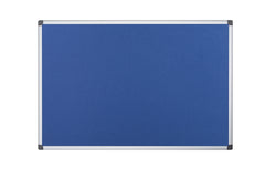 Bi-Office Maya Blue Felt Noticeboard Aluminium Frame 1800x1200mm DD