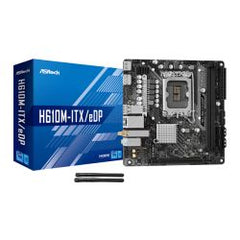 Asrock H610M ITX/eDP, Intel H610, 1700, Mini ITX, 2 DDR4, HDMI, DP, eDP, Wi-Fi, PCIe4, 1x M.2