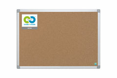 Bi-Office Earth-It Maya Cork Noticeboard Aluminium Frame 1200x900mm Promotional Offer Free Pack of 20 Earth Natural Wood Push Pins DD