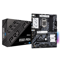 ASRock B560 PRO4 Intel Socket 1200 ATX HDMI/DisplayPort M.2 USB 3.2 Gen1 RGB Motherboard