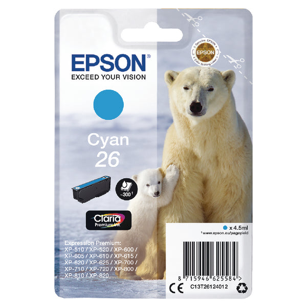 Epson 26 Polar Bear Magenta Standard Capacity Ink Cartridge 4.5ml - C13T26134012