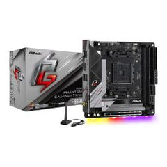 Asrock B550 PHANTOM GAMING-ITX/AX, AMD B550, AM4, Mini ITX, 2 DDR4, HDMI, DP, AX Wi-Fi, 2.5GB LAN, PCIe4, RGB Lighting, M.2