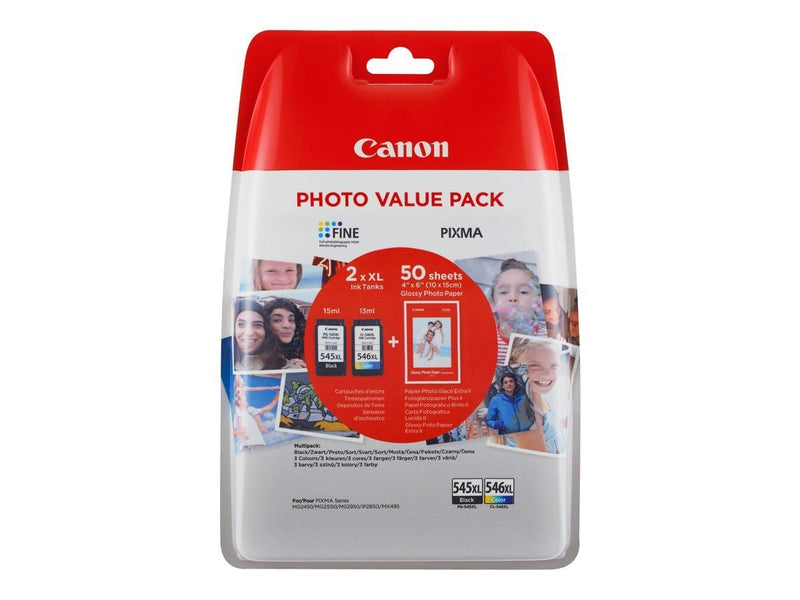 Canon PG-545XL & CL-546XL High Capacity Black & Tri-Colour Ink Multipack