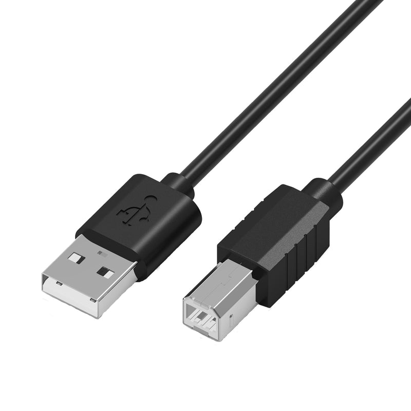 Prevo USBA-USBB-2M USB Printer Cable, USB 2.0 Type-A (M) to USB 2.0 Type-B (M) - Black