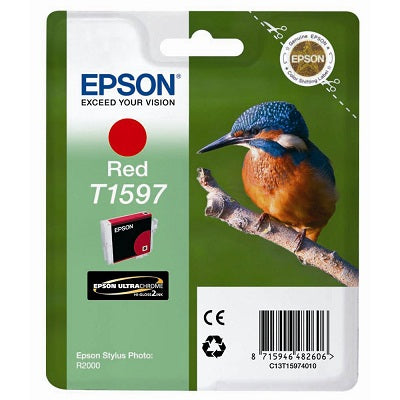 Epson T1597 Kingfisher Red Standard Capacity Ink Cartridge 17ml - C13T15974010