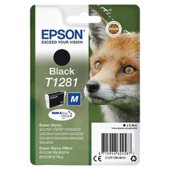 Epson T1281 Fox Black Standard Capacity Ink Cartridge 6ml - C13T12814012