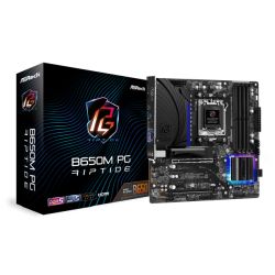 Asrock B650M PG RIPTIDE, AMD B650, AM5, Micro ATX, 4 DDR5, HDMI, DP, 2.5G LAN, PCIe4, RGB, 2x M.2