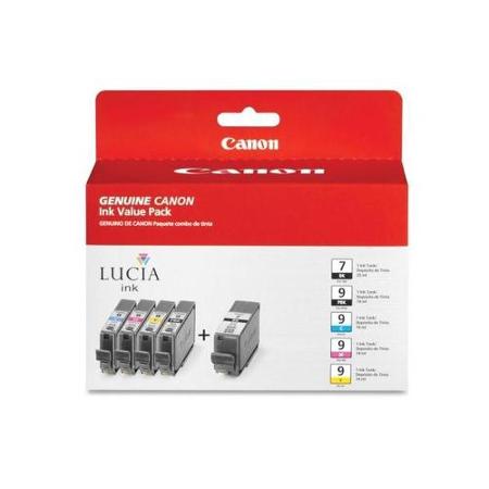 Canon PGI9 Black Cyan Magenta Yellow Standard Capacity Ink Cartridge 5 x 14ml Multipack - 1034B013