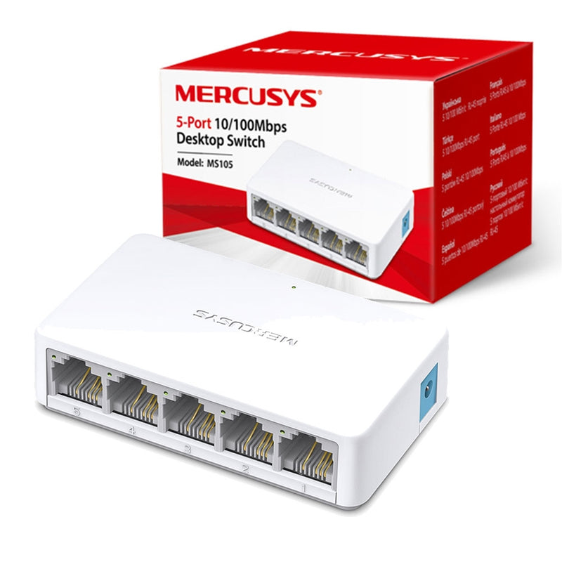 Mercusys MS105 5 Port 10/100 Fast Ethernet Network Switch