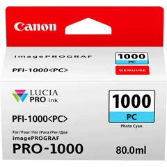 Canon PFI1000PC Photo Cyan Standard Capacity Ink Cartridge 80ml - 0550C001