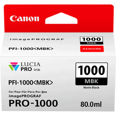 Canon PFI1000MBK Matte Black Standard Capacity Ink Cartridge 80ml - 0545C001