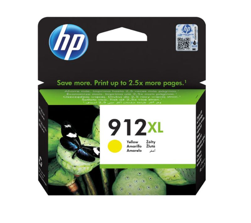 HP 912XL Yellow High Yield Ink Cartridge 10ml for HP OfficeJet Pro 8010/8020 series - 3YL83AE