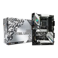 Asrock B550 STEEL LEGEND, AMD B550, AM4, ATX, 4 DDR4, HDMI, DP, XFire, 2.5GB LAN, PCIe4, RGB Lighting, M.2