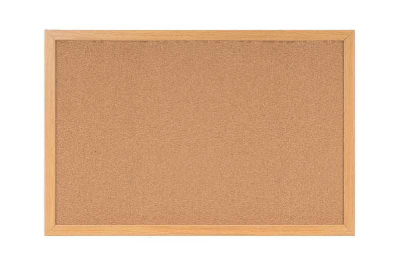 Bi-Office Earth Cork Noticeboard with Oak Finish Frame 1800x1200mm REC8501233 DD