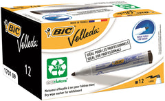 Bic Velleda 1701 Whiteboard Marker Bullet Tip 1.5mm Line Black (Pack 12)