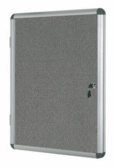 Bi-Office Enclore Grey Felt Lockable Noticeboard Display Case 9 x A4 720x981mm DD