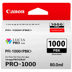 Canon PFI1000PBK Photo Black Standard Capacity Ink Cartridge 80ml - 0546C001